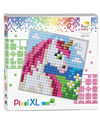 Δημιουργικό σετ με εικονοστοιχεία Pixelhobby - XL, Μονόκερος, Τύπος 2 - 1