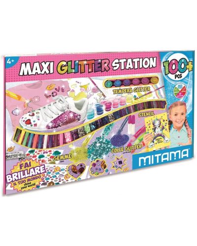 Δημιουργικό σετ Mitama Maxi Glitter Station - 100 τεμάχια - 1