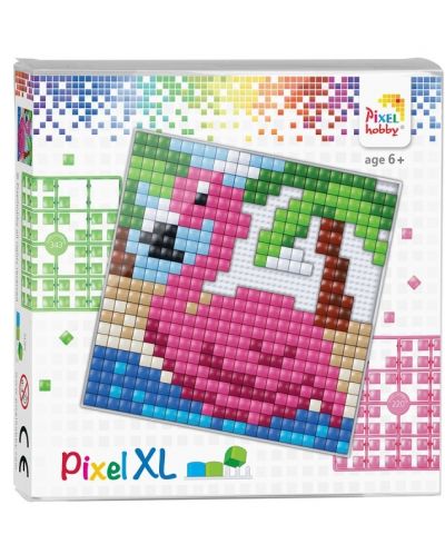 Δημιουργικό σετ με εικονοστοιχεία Pixelhobby - XL, Φλαμίνγκο - 1