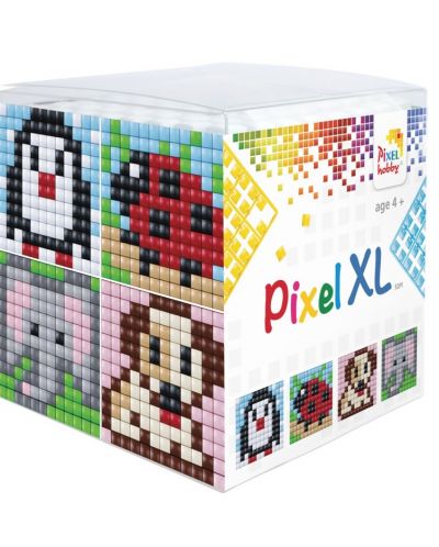 Δημιουργικό σετ με εικονοστοιχεία Pixelhobby - XL, Κύβος, ζώα - 1