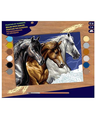 Δημιουργικό σετ ζωγραφικής KSG Crafts - Άγρια άλογα - 1
