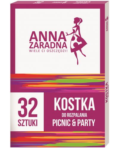 Κύβοι φωτιάς στη σχάρα  Anna - Picnic and Party,32 κύβοι, λευκός - 1