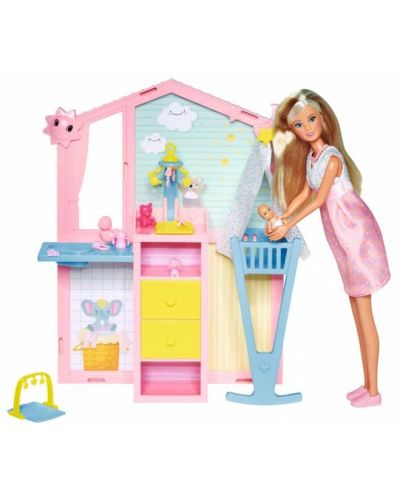 Κούκλα Simba Toys Steffi Love - Steffi σε παιδικό δωμάτιο, 20 αξεσουάρ - 2