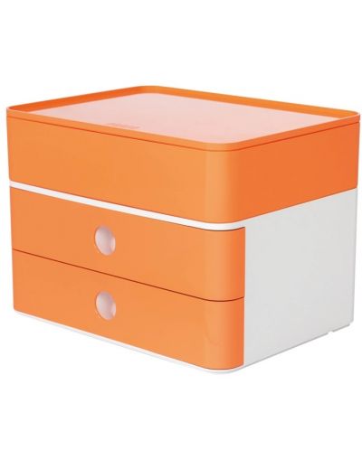 Κουτί με 2 συρτάρια  Han - Allison smart plus, πορτοκαλί - 1