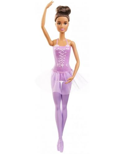 Κούκλα Mattel Barbie - Μπαλαρίνα με καστανά μαλλιά και μωβ φόρεμα - 2