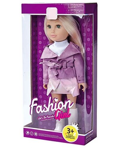 Κούκλα Ocie - Fashion Girl, με μωβ ρούχο, 46 cm - 2