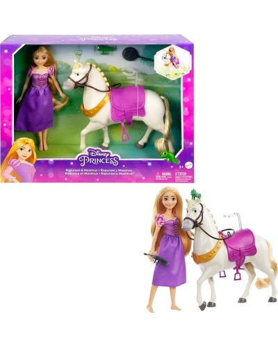 Κούκλα Disney -Ραπουνζέλ με άλογο - 1