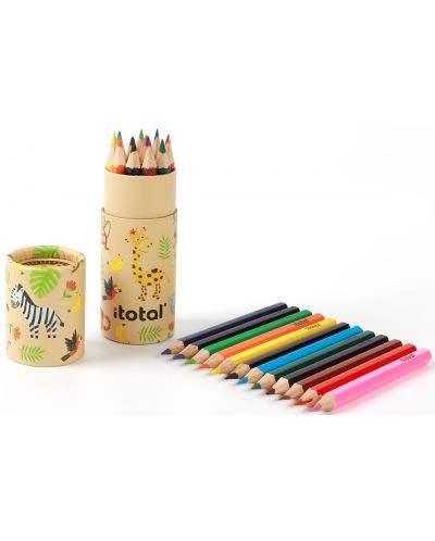 Κουτί με μολύβια I-Total Animals  - 12 χρώματα - 3
