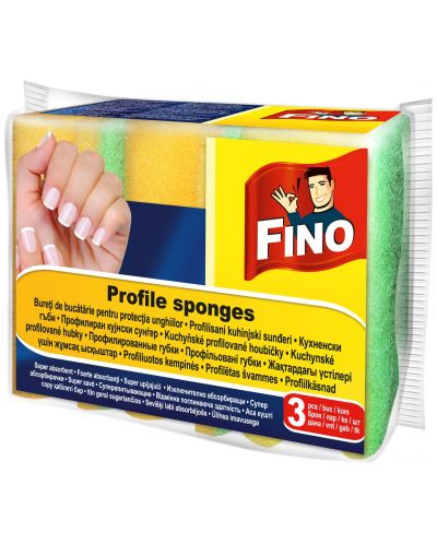 Σφουγγαράκια κουζίνας Fino - Protects finger nails, 3 τεμάχια - 1