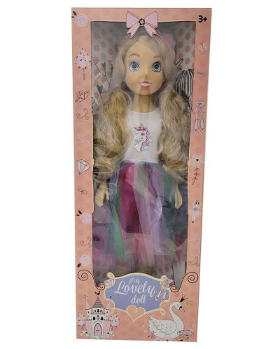 Κούκλα Bambolina -My lovely doll, με φόρεμα μονόκερος, 80 εκ - 2