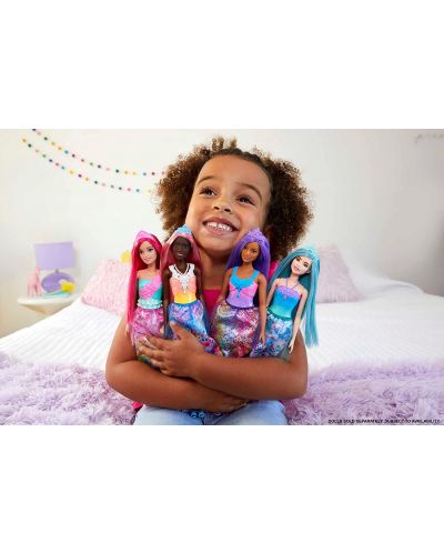 Κούκλα  Barbie Dreamtopia - Με σκούρα ροζ μαλλιά - 5