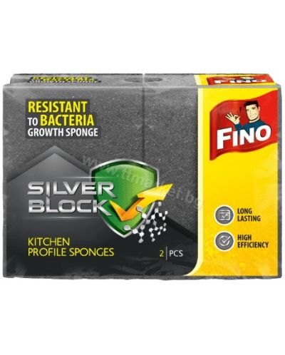 Σφουγγαράκια κουζίνας Fino - Silver Block Profile, 2 τεμάχια - 1