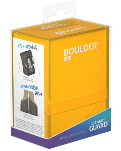Κουτί για κάρτες Ultimate Guard Boulder Deck Case - Standard Size, κίτρινο (80 τεμάχια) - 5