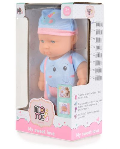 Κούκλα Moni Toys - Με ρούχα ελέφαντα, 20 εκ - 3