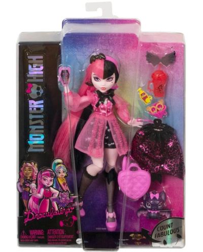 Κούκλα Monster High -Draculaura, με κατοικίδιο και αξεσουάρ - 3