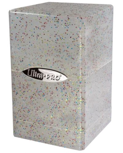 Κουτί καρτών Ultra Pro Satin Tower - Glitter Clear (100+ τεμ.) - 1