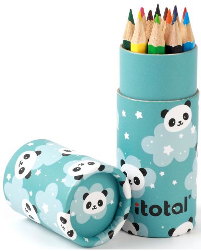 Κουτί με μολύβια I-Total Panda - 12 χρώματα - 2