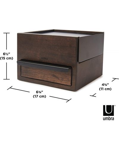 Κουτί κοσμημάτων και αξεσουάρ Umbra - Mini Stowit,μαύρο - 2
