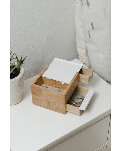 Κουτί κοσμημάτων και αξεσουάρ Umbra - Mini Stowit, φυσικό ξύλο - 6