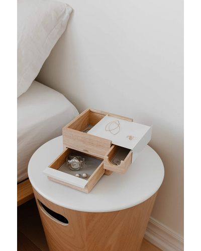 Κουτί κοσμημάτων και αξεσουάρ Umbra - Mini Stowit, φυσικό ξύλο - 7