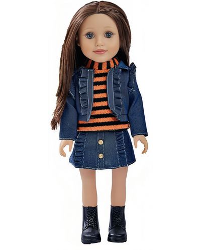 Κούκλα Ocie - Fashion Girl, με τζιν στολή, 46 cm - 1