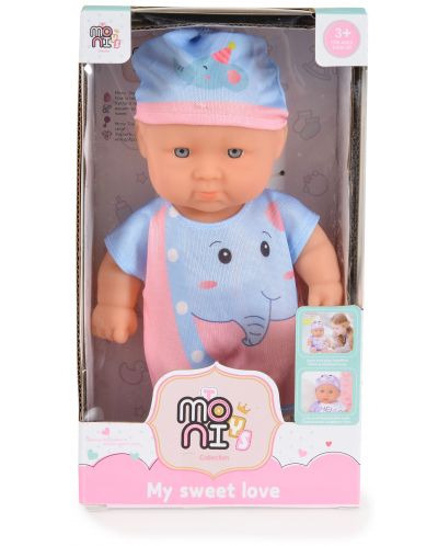 Κούκλα Moni Toys - Με ρούχα ελέφαντα, 20 εκ - 2