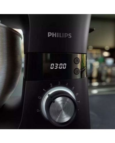 Κουζινομηχανή Philips - HR7962/21, 1000W, 8 ταχυτήτων, 5.5 l, μαύρο - 5