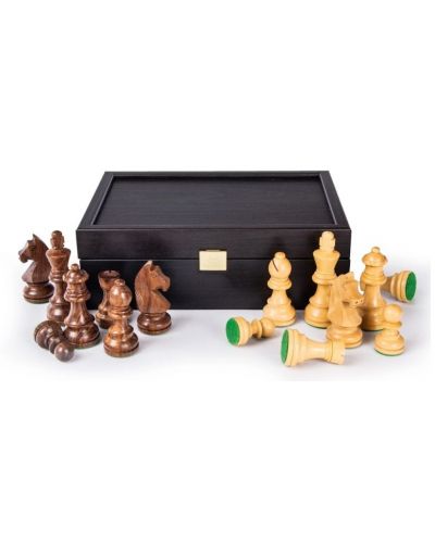 Κουτί για πιόνια σκακιού Manopoulos -ξύλινο, μαύρο, 17 x 11,7 εκ - 2