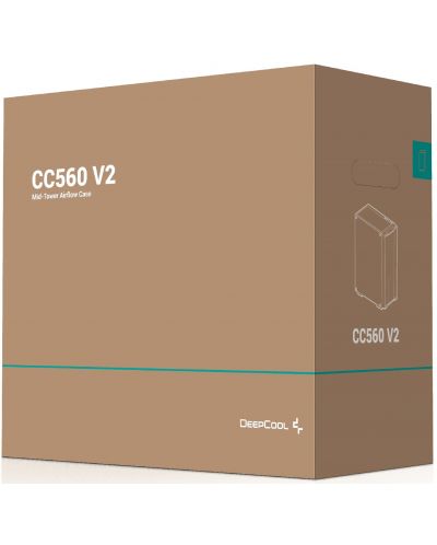 Κουτί  DeepCool - CC560 v2, mid tower,  μαύρο/διαφανές - 10