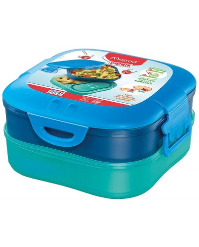Κουτί φαγητού Maped Concept Kids - Μπλε, 1400 ml - 1
