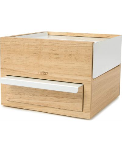 Κουτί κοσμημάτων και αξεσουάρ Umbra - Mini Stowit, φυσικό ξύλο - 2