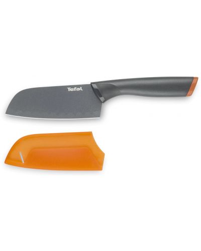 Μαχαίρι κουζίνας Tefal - Fresh Kitchen Santoku, K2320614, 12 cm, γκρι/πορτοκαλί - 3