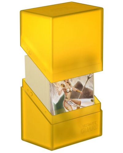 Κουτί για κάρτες Ultimate Guard Boulder Deck Case - Standard Size, κίτρινο (80 τεμάχια) - 3
