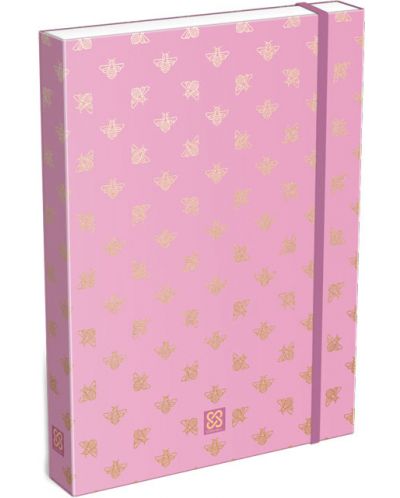 Κουτί με λάστιχο   Lizzy Card Cornell Pink Bee - A4 - 1
