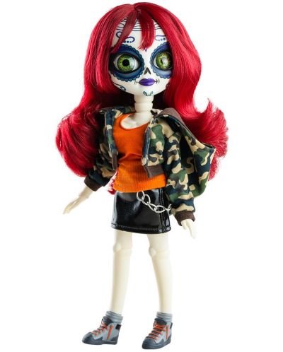 Κούκλα Paola Reina Catrinas -Maya, με κόκκινα μαλλιά και σακάκι παραλλαγής, 34 cm - 1