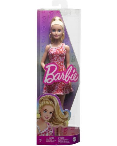 Κούκλα  Barbie Fashionista - Με φόρεμα με λουλούδια - 6