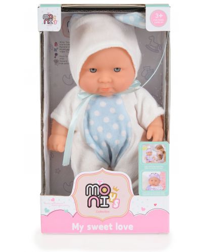 Κούκλα Moni Toys - Με  κοστούμι λευκό κουνελάκι, 20 εκ - 2