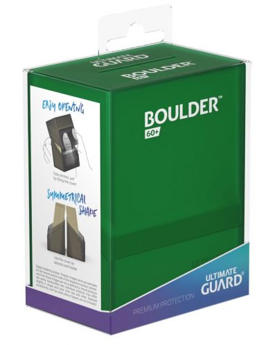 Κουτί για χαρτιά Ultimate Guard Boulder Deck Case - Standard Size - πράσινο (80 τεμ.) - 5