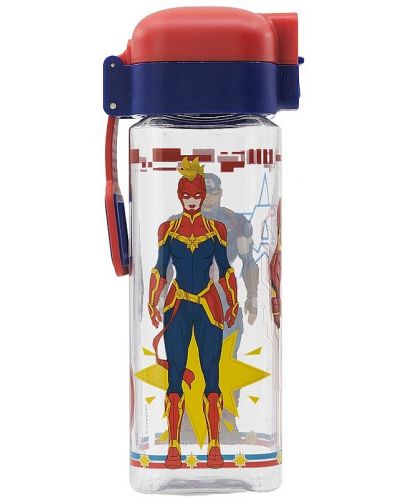 Τετράγωνο μπουκάλι νερού Stor - Avengers, 550 ml - 2