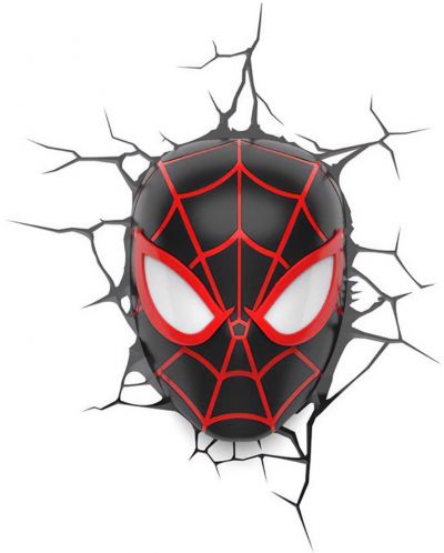 Φωτιστικό  3DLightFX Marvel: Spider-man - Miles Morales Face - 1