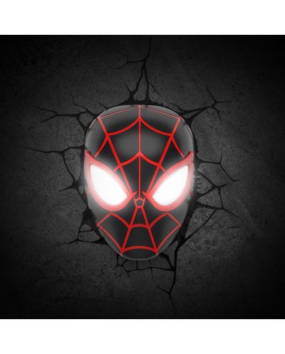 Φωτιστικό  3DLightFX Marvel: Spider-man - Miles Morales Face - 3