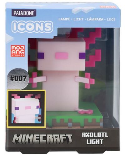 Φωτιστικό Paladone Games: Minecraft - Axolotl Icon - 5
