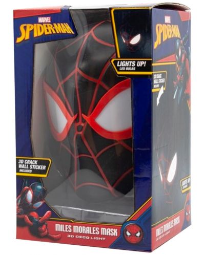 Φωτιστικό  3DLightFX Marvel: Spider-man - Miles Morales Face - 4