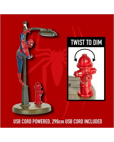 Λάμπα Paladone Marvel: Spider-Man - Spidey on Lamp, 33 cm - 3