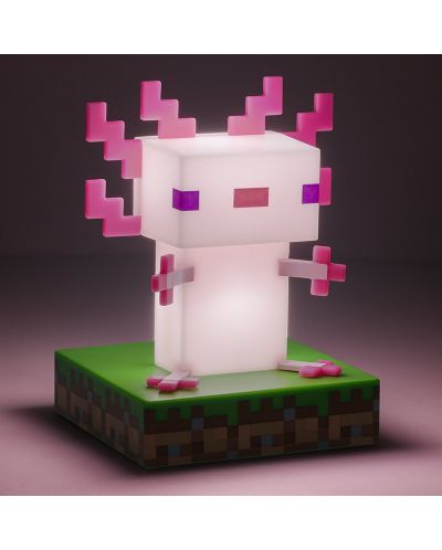 Φωτιστικό Paladone Games: Minecraft - Axolotl Icon - 4