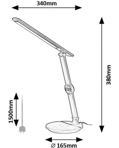 LED Επιτραπέζιο φωτιστικό Rabalux - Isak 74198, IP20, 9W, 570-1000lm, μαύρο - 8