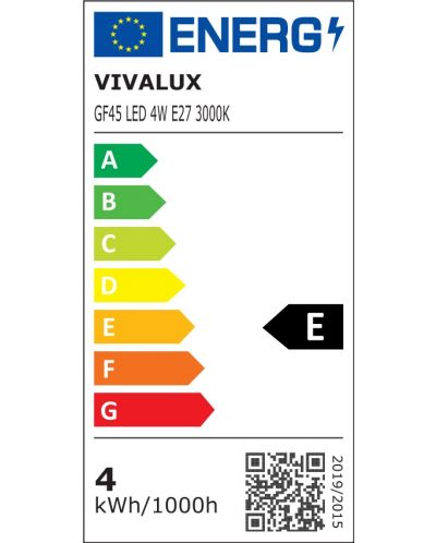 Λάμπα LED Vivalux - GF45, E27, 4W, 3000K, για Ντουί  - 2