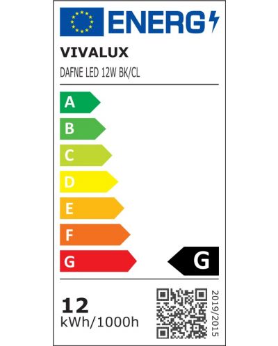 LED Απλίκα Vivalux - Dafne, IP 20, 12 W, 230 V, μαύρο  - 3