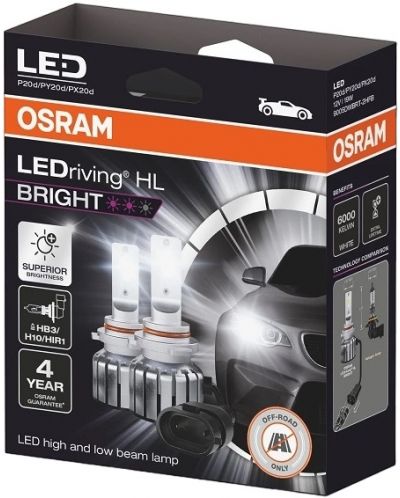LED Λάμπες αυτοκινήτου Osram - LEDriving, HL Bright, HB3/H10/HIR1, 19W, 2 τεμάχια - 1