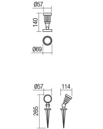 Προβολέας LED Πρόσοψης Smarter - Tim 9997, IP65, 240V, 5W, μαύρος - 2